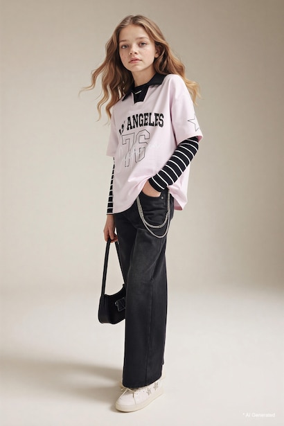 Straight Fit Jean Kız Çocuk