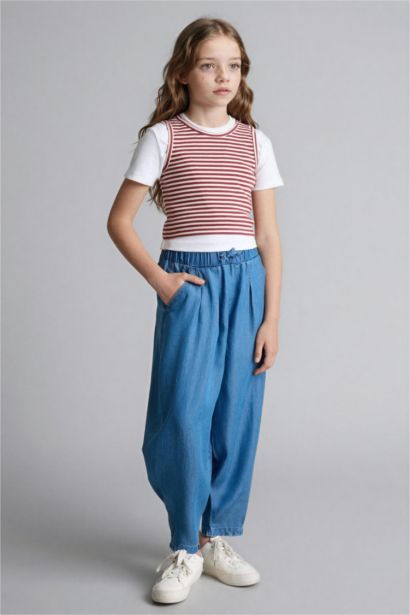 Balloon Fit Jean Pantolon Kız Çocuk