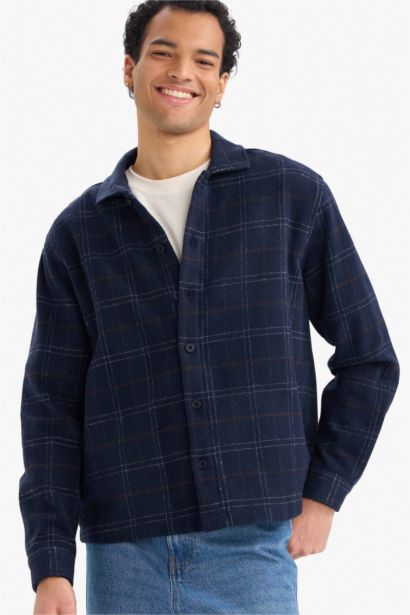 Chemise à carreaux en flanelle Coupe boxy