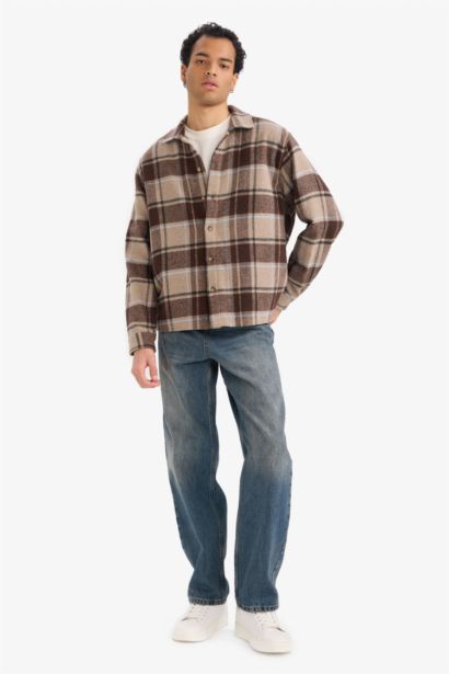 قميص ردن طويل اوفر سايز فلانيل