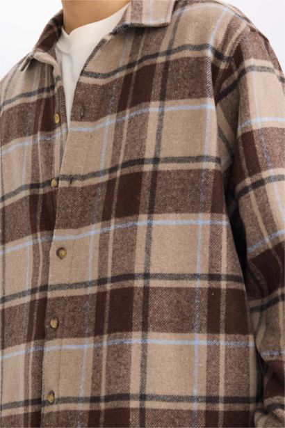 قميص ردن طويل اوفر سايز فلانيل