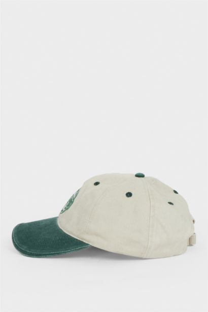 Erkek Nakışlı Pamuklu Cap Şapka