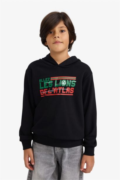 سويت شيرت بطبعة كتابة وشعار للأولاد