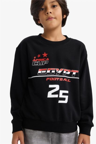 Boy Crew Neck Printed Sweatshirt