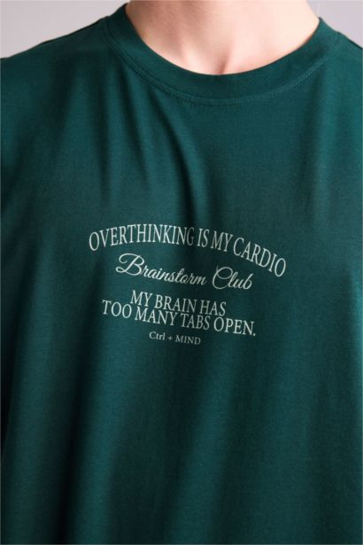 100% мақта баспалы футболка