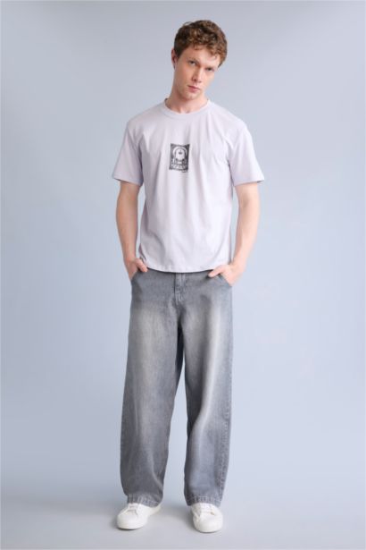 Regular Fit 100% Cotton Printed Short Sleeve T-Shirt