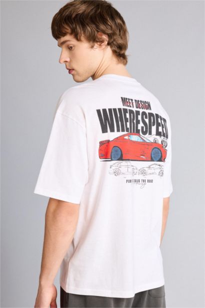 Футболка Boxy Fit с принтом из 100% хлопка