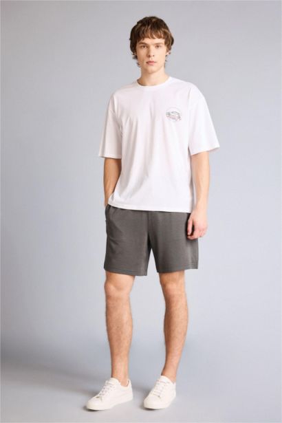 Футболка Boxy Fit с принтом из 100% хлопка