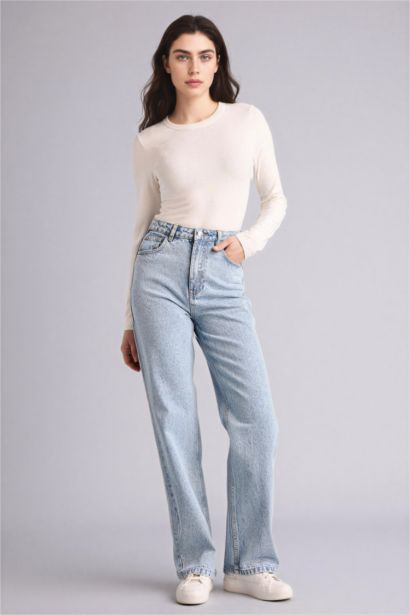 Брюки 90'S Wide Leg c высокой талией для женщин