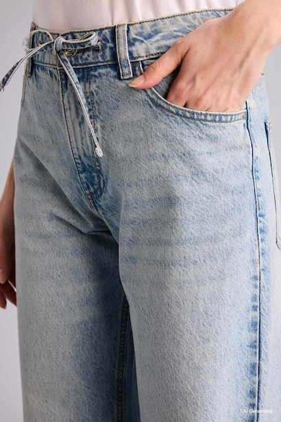 Low Rise Wideleg Düşük Bel Jean