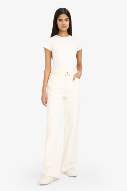 Брюки Straıght Wıde со средней талией для женщин