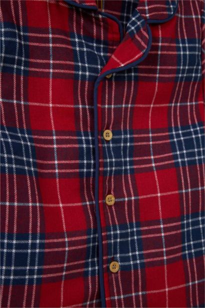 سيت بجامة ولادي كاروهات محردن - قطعتين