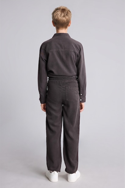 Boy Regular Fit Straight Leg Flowy Fabric Trousers