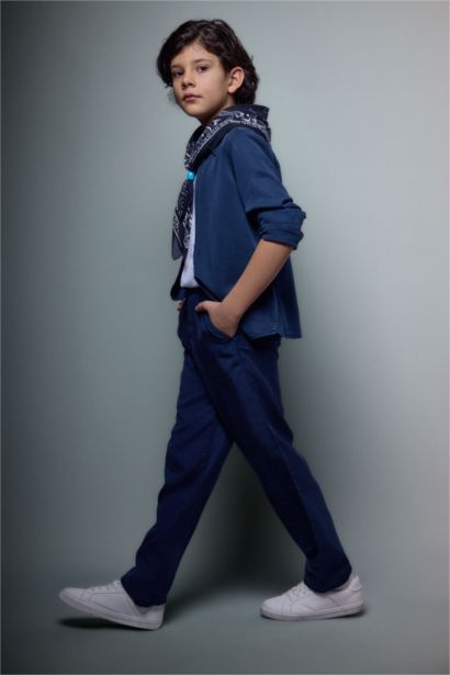 Boys Flowy Straight Leg Trousers
