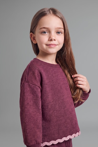 Baby Girl Sweatshirt Fabric 2 Piece Set