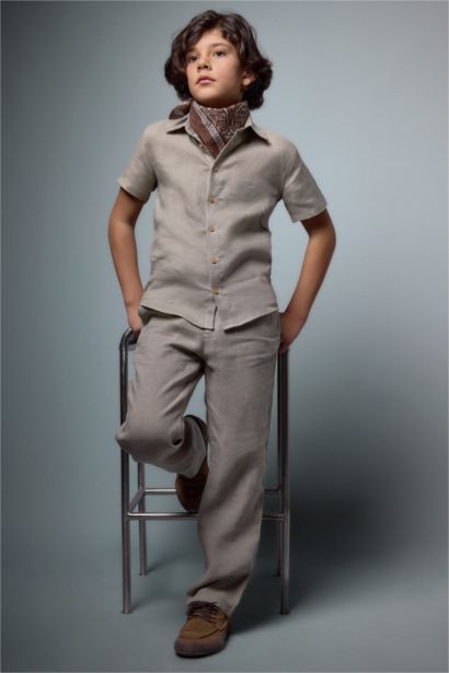 بنطرون ولادي كتان قصة عادية برجل عادي بجيب