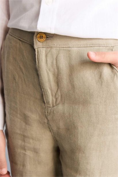 بنطرون ولادي كتان قصة عادية برجل عادي بجيب