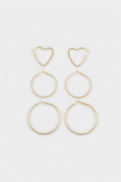 حلق حريمي ذهبي - 3 قطع