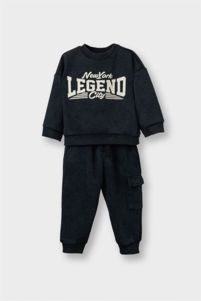 Baby Boy Slogan Printed 2 Piece Set