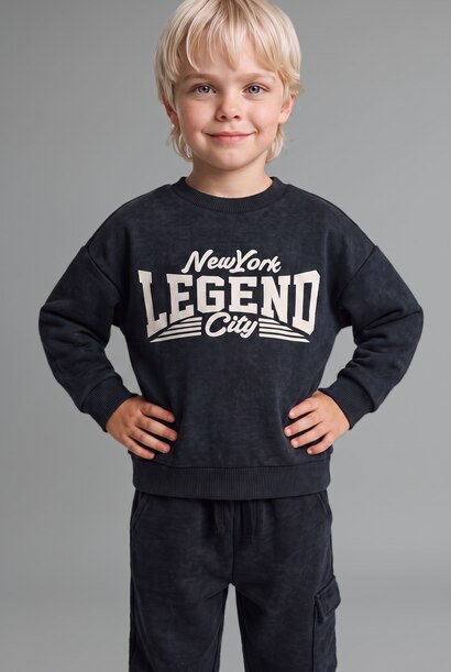 Baby Boy Slogan Printed 2 Piece Set