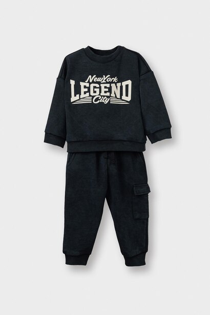 Baby Boy Slogan Printed 2 Piece Set