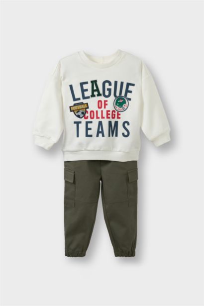 Baby Boy Printed Sweatshirt Trousers 2 Piece Set