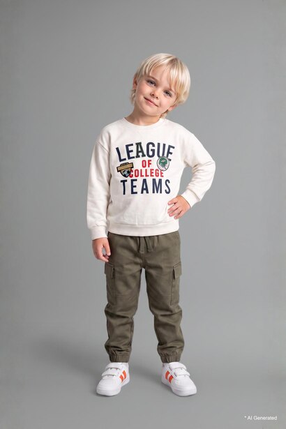 Baby Boy Printed Sweatshirt Trousers 2 Piece Set