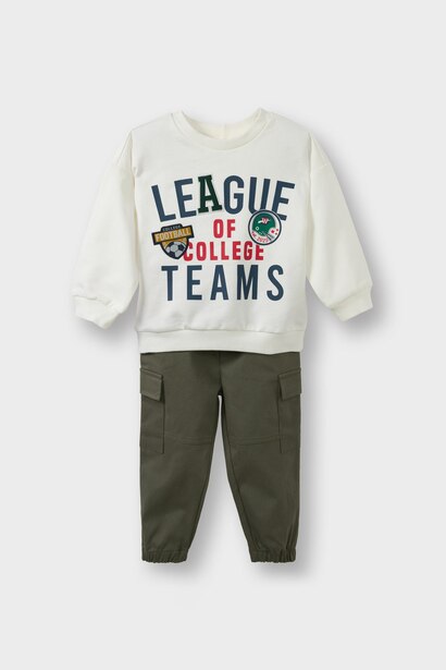 Baby Boy Printed Sweatshirt Trousers 2 Piece Set
