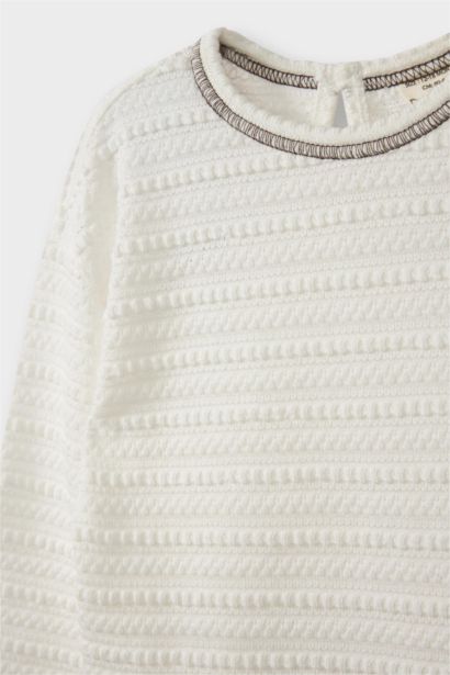 Penye Uzun Kollu Tişört Kız Bebek