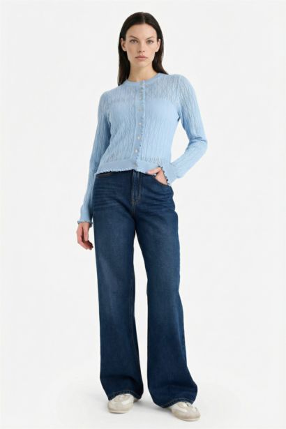 Кардиган стандартного кроя из трикотажа для женщин