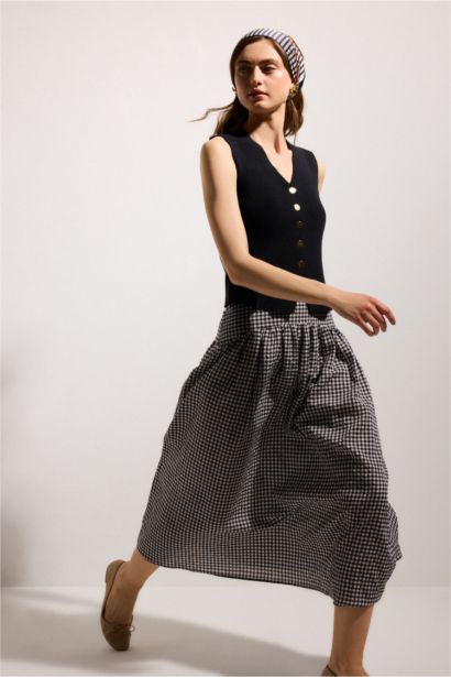 Fıtted V Yaka Triko Yelek