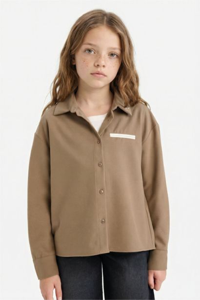 Chemise à manches longues imprimée pour fille