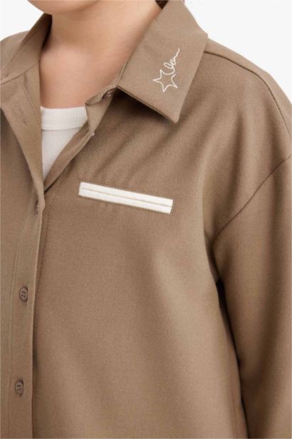 Chemise à manches longues imprimée pour fille