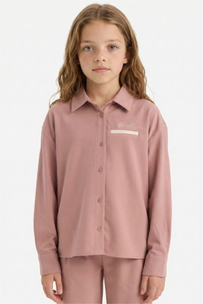 Chemise à manches longues imprimée pour fille