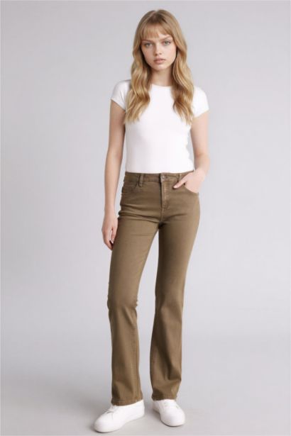 Normal Waist Flare Trousers