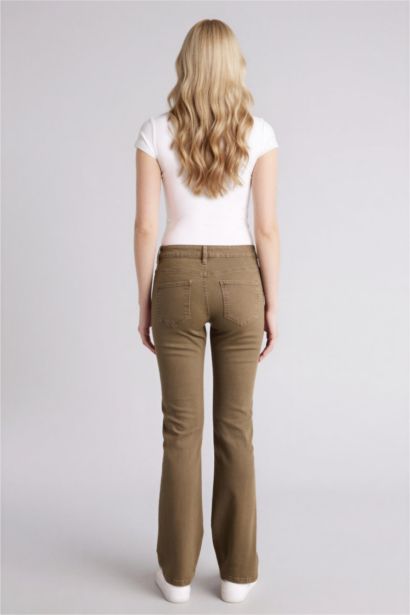 Normal Waist Flare Trousers