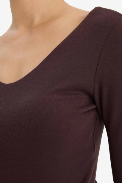 Slim Fit Basic Modal Long Sleeve T-Shirt