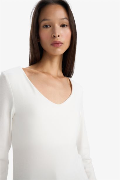 Slim Fit Basic Modal Long Sleeve T-Shirt