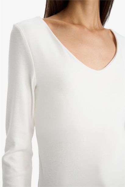 Slim Fit Basic Modal Long Sleeve T-Shirt