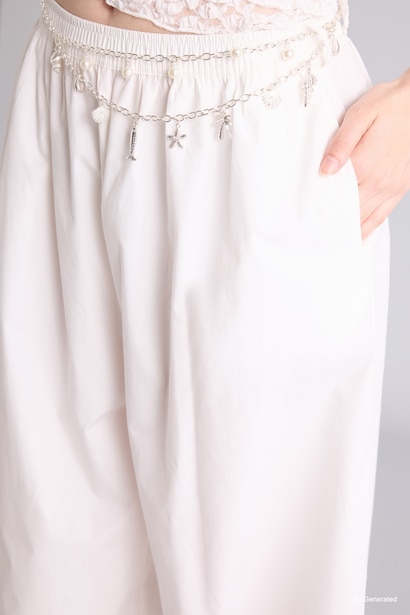 Balloon Fit Poplin Trousers