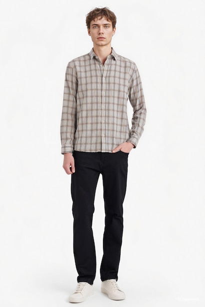 Regular Fit Long-sleeve flannel Shirt