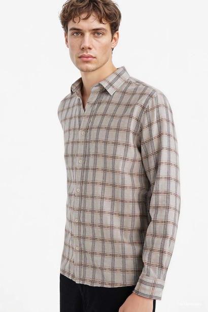 Regular Fit Long-sleeve flannel Shirt