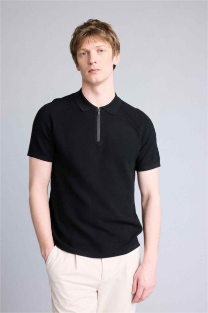 Standard Fit қысқа жеңді поло футболка