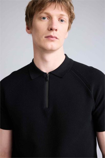 Standard Fit қысқа жеңді поло футболка