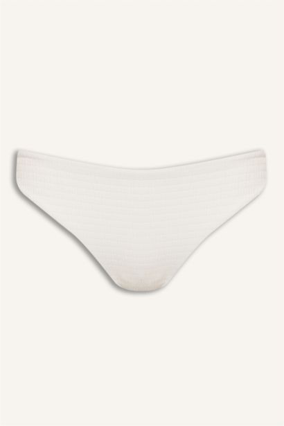 Regular Fit Kırışık Dokulu Bikini Alt