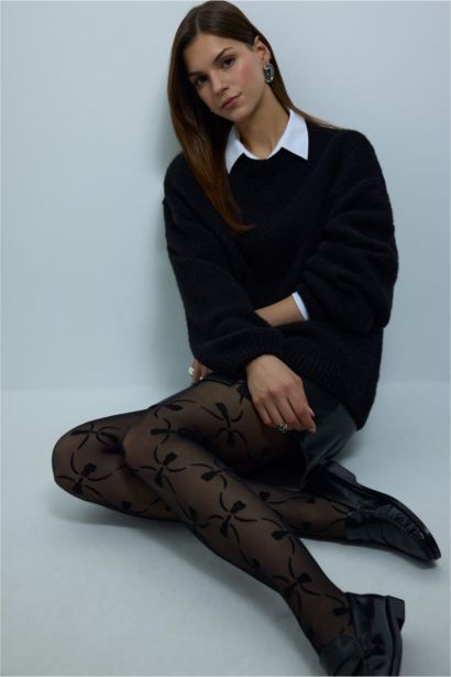 Kadın Baskılı 20 Denye Külotlu Çorap