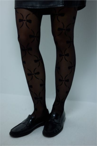 Kadın Baskılı 20 Denye Külotlu Çorap