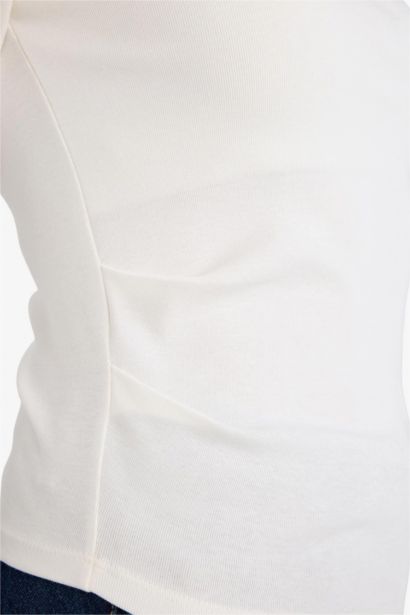 Slim Fit Crew Neck Ribbed Long Sleeve T-Shirt