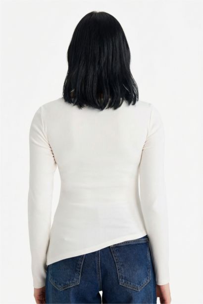 Slim Fit Crew Neck Ribbed Long Sleeve T-Shirt