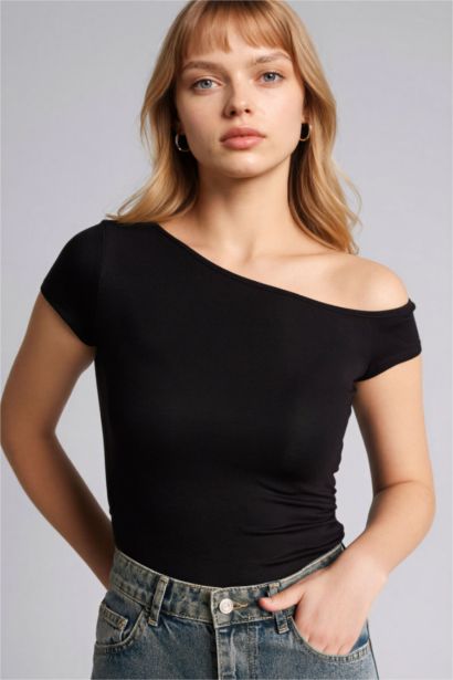 Футболка Fitted из модала с коротким рукавом